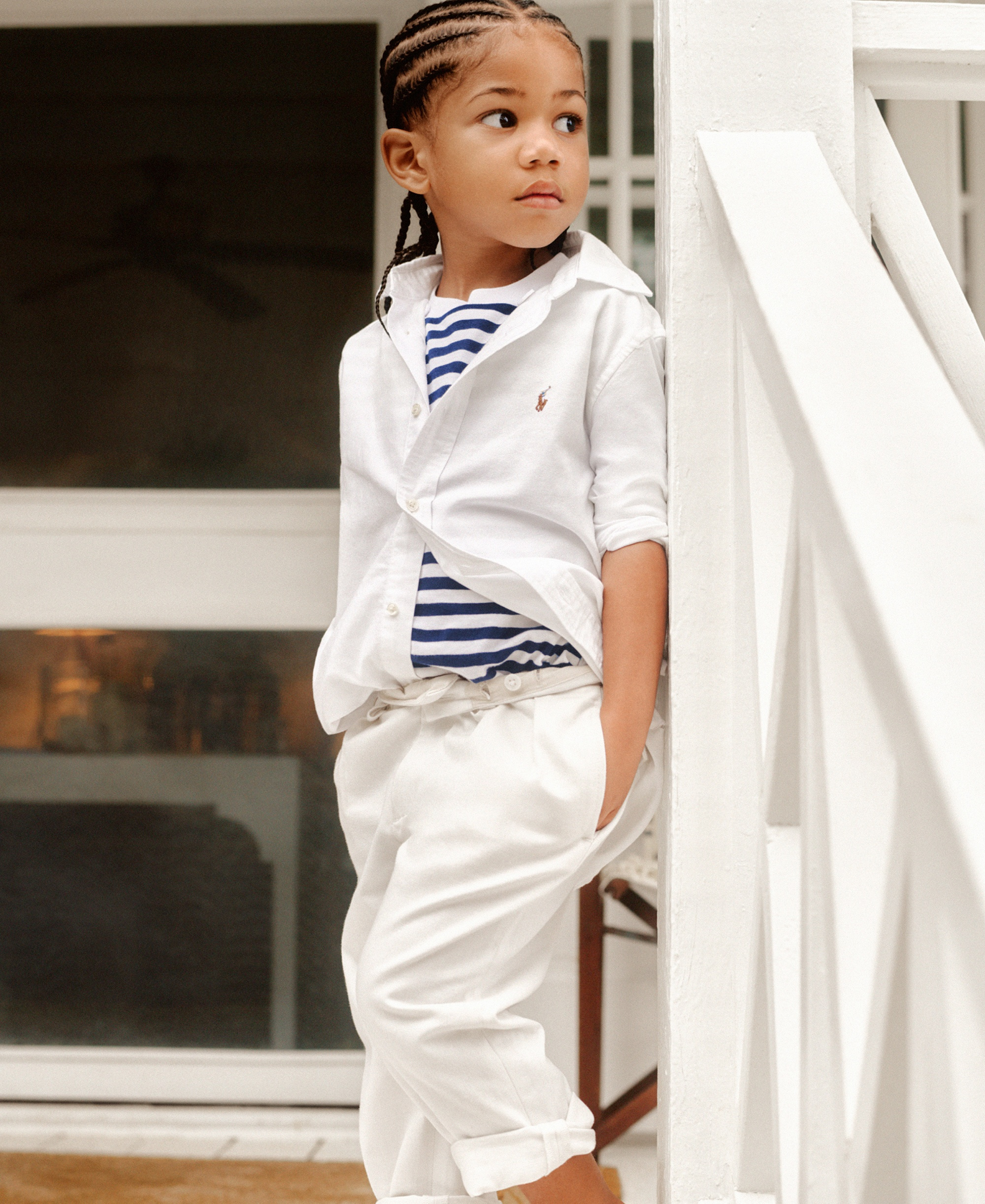 Polo Ralph Lauren Boys' 2-7 Straight-Fit Twill Pant - White