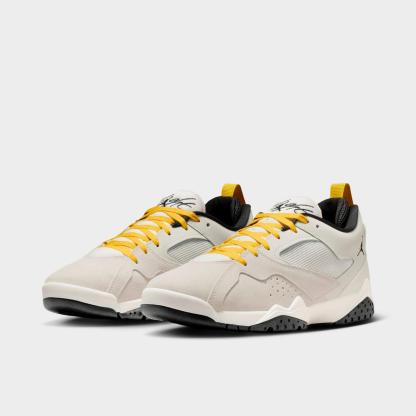 Men's Air Jordan MVP 92 Casual Shoes - Summit White/Vivid Sulfur/Black - Left shoe facing left. Outside of the shoe. - view 2
