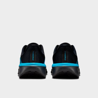 Big Kids' Nithtke Pegasus 42 Running Shoes - Black/Light Current Blue/Anthracite/Metallic Silver - Back view