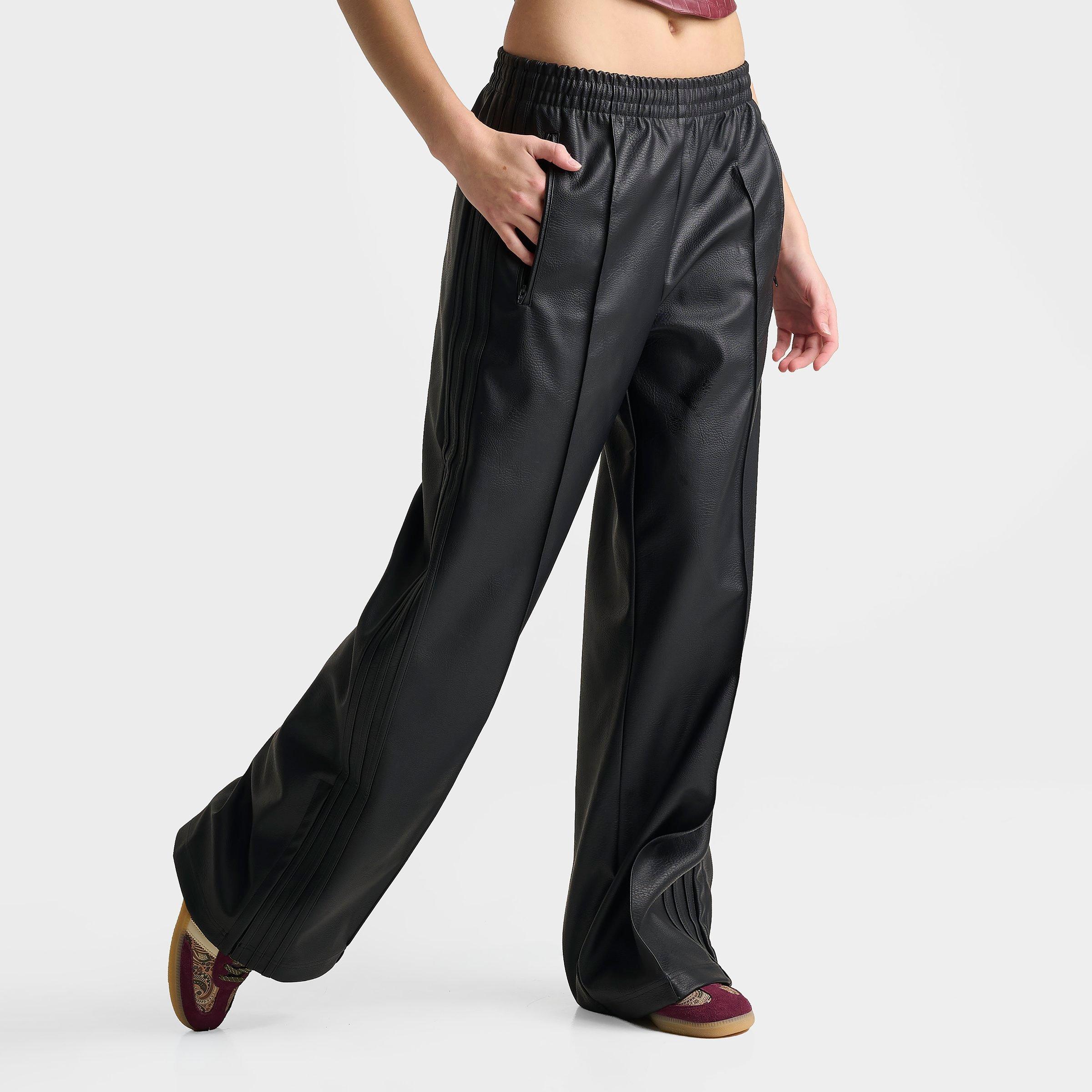Women's adidas Originals Firebird Loose Pleather Pants - Black