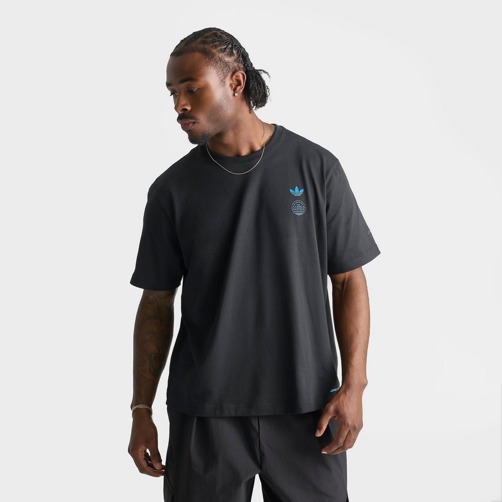 adidas Originals x Bad Bunny DTmF Tokyo Graphic Oversized Heavyweight T-Shirt - Black - view 3