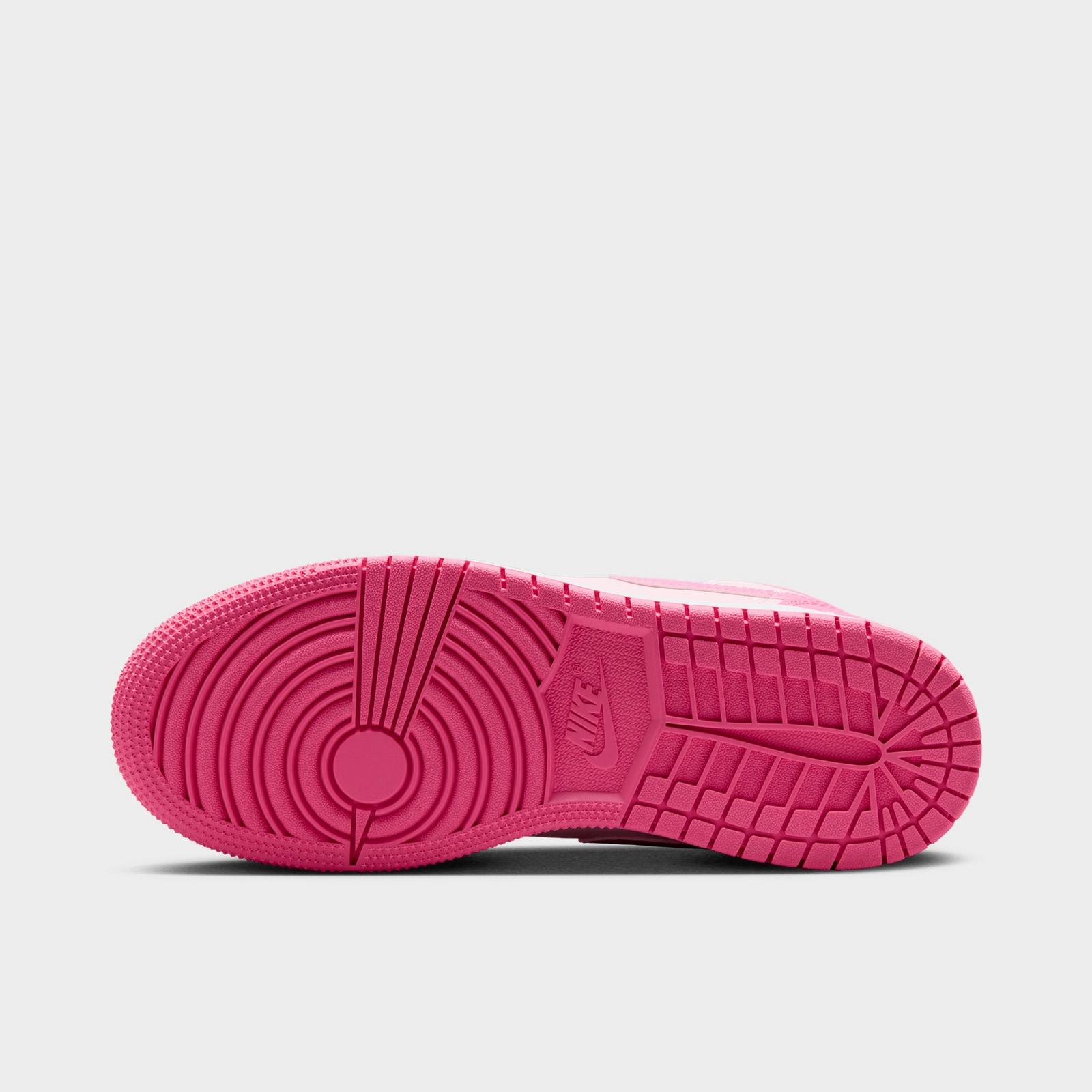 Big Kids' Air Jordan Retro 1 Low Casual Shoes - China Rose/White/Pink Foam - view 6