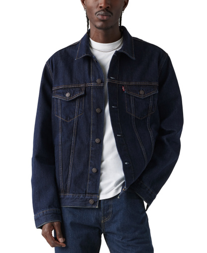 Levi's Men's Regular-Fit Non-Stretch Denim Trucker Jacket - Rinse