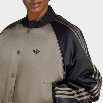 Women's adidas Originals Satin Superstar Bomber Jacket - Branch/Black/Dark Football Gold