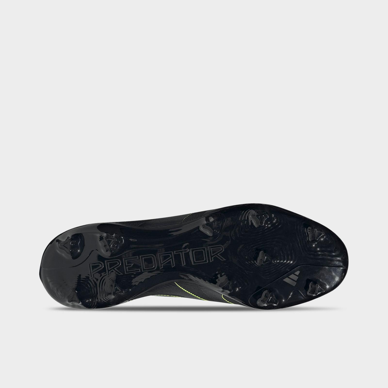 Men's adidas Predator League Firm/Multi-Ground Soccer Cleats - Core Black/Carbon/Lucid Lemon - view 6