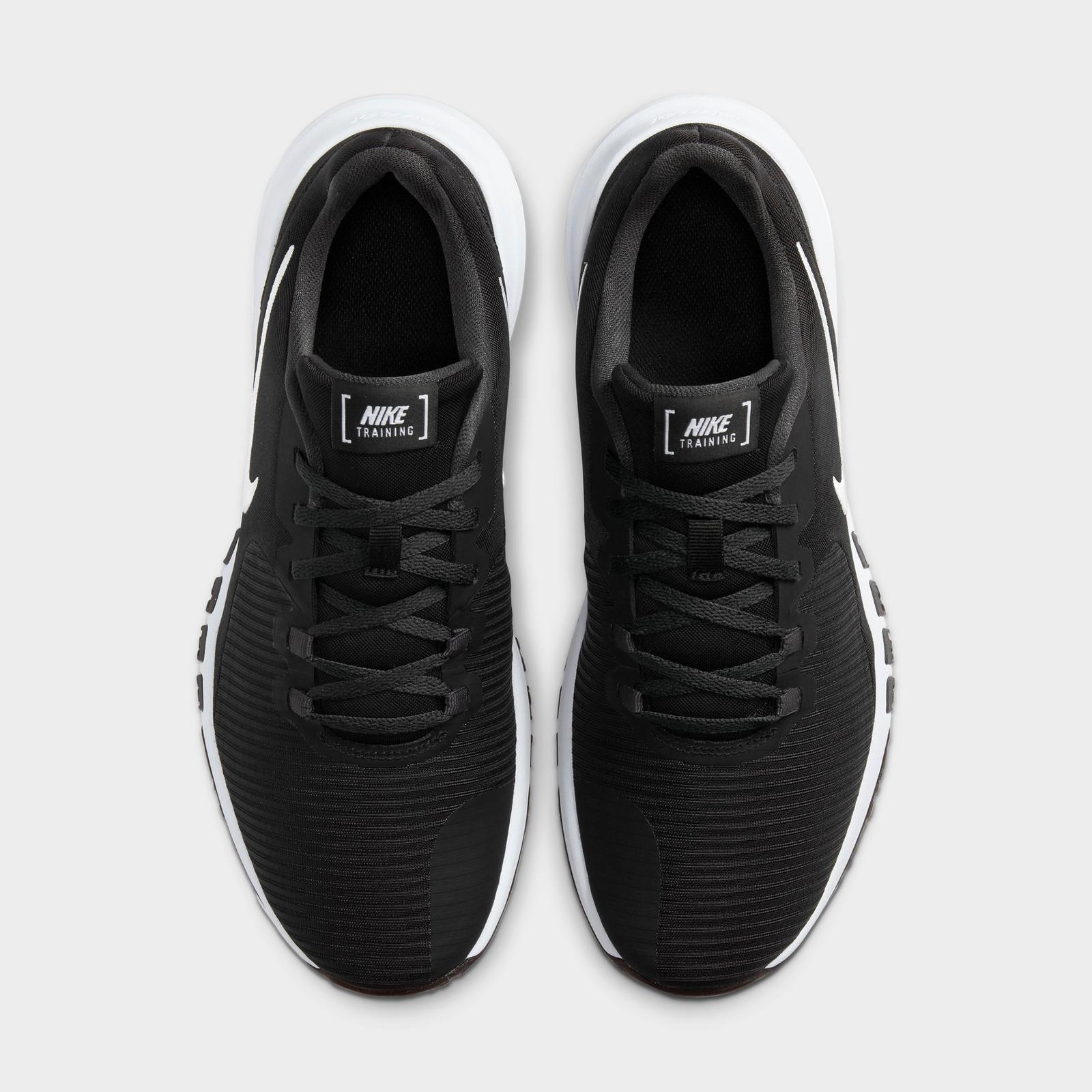 Men's Nike Flex Control 4 Training Shoes - Black/Dark Smoke Grey/Smoke Grey/White