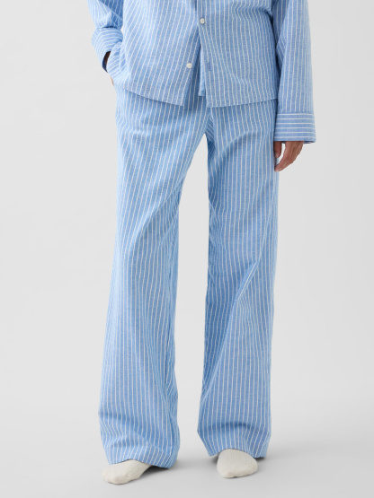 Adult Softest Flannel PJ Pants - Blue stripes