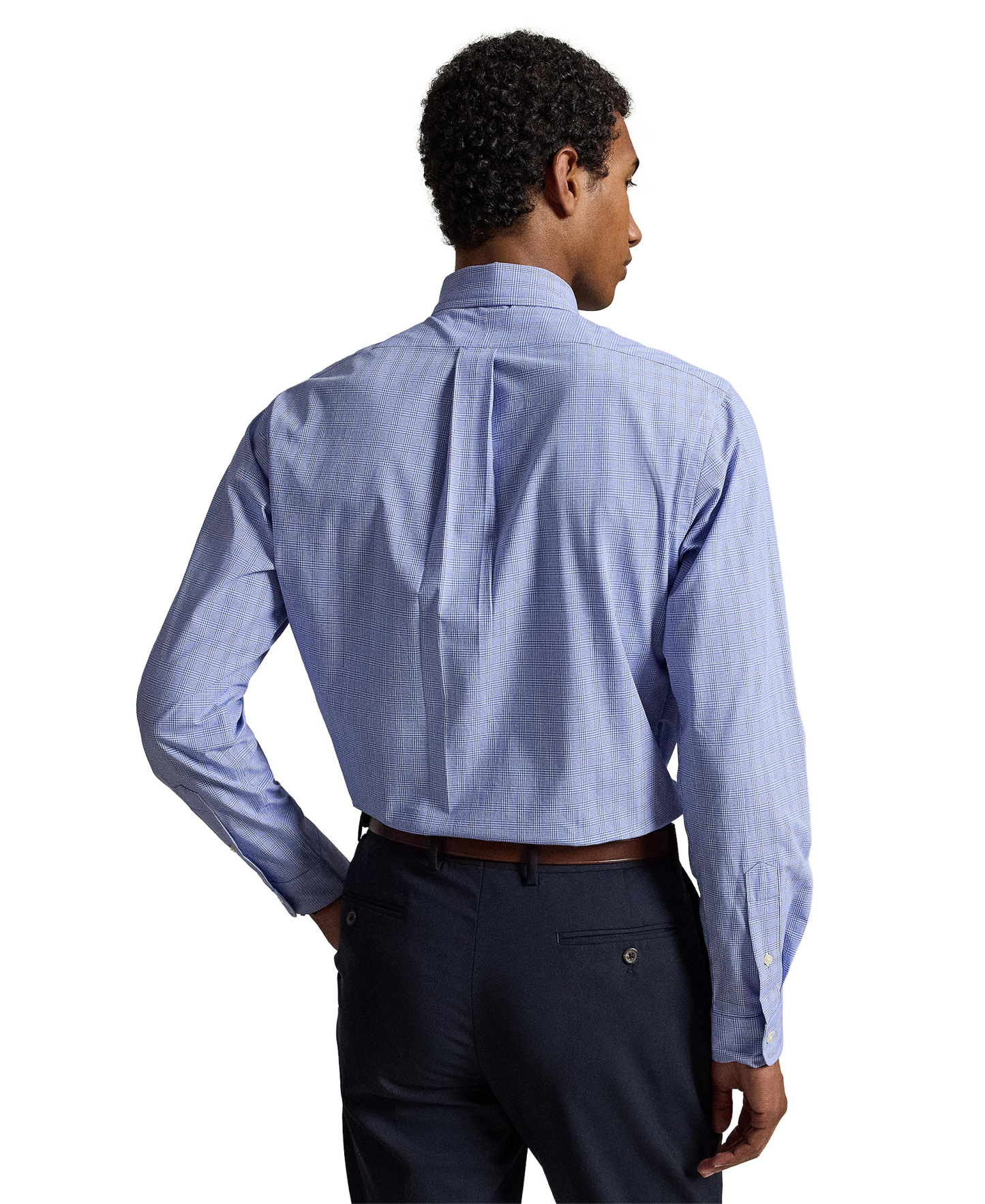 Polo Ralph Lauren Men's Stretch Poplin Shirt - Maidstone Blue White