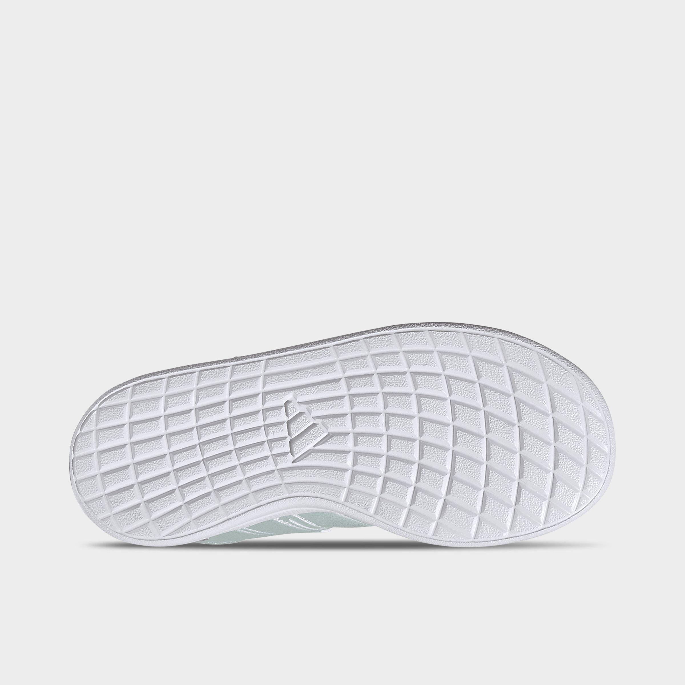 Little Kids' adidas x Minecraft Lightorama Court Stretch Lace Hook-And-Loop Casual Shoes - Halo Mint/Solar Purple/Ice Lavender - Bottom view