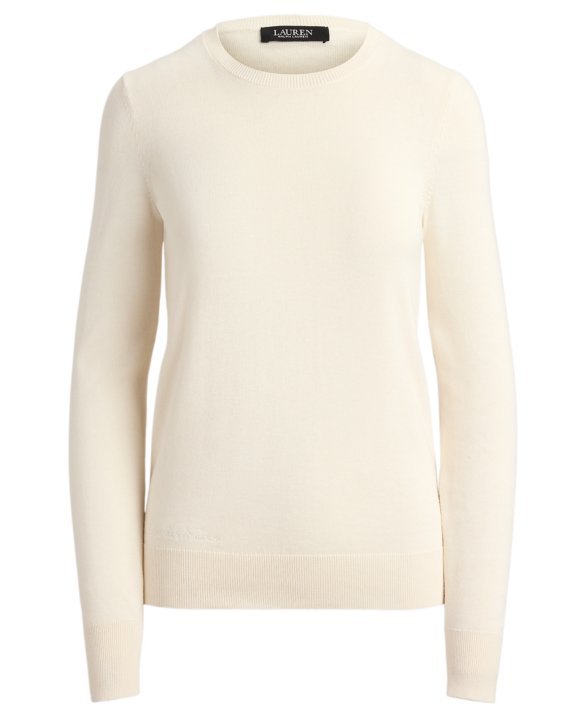 Lauren Ralph Lauren Women's Long-Sleeve Crewneck Sweater - Mascarpone Cream