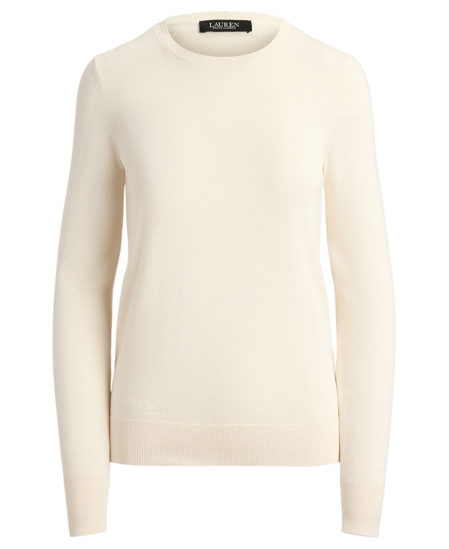 Lauren Ralph Lauren Women's Long-Sleeve Crewneck Sweater - Mascarpone Cream