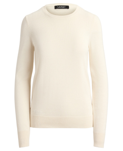 Lauren Ralph Lauren Women's Long-Sleeve Crewneck Sweater - Mascarpone Cream