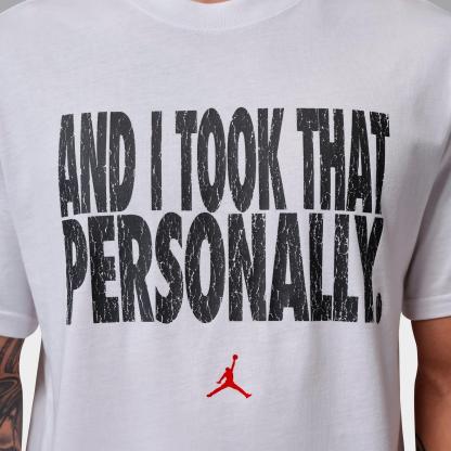 Men's Jordan Sport Dri-FIT And I Took That Personally T-Shirt - White/Black/University Red - view 5