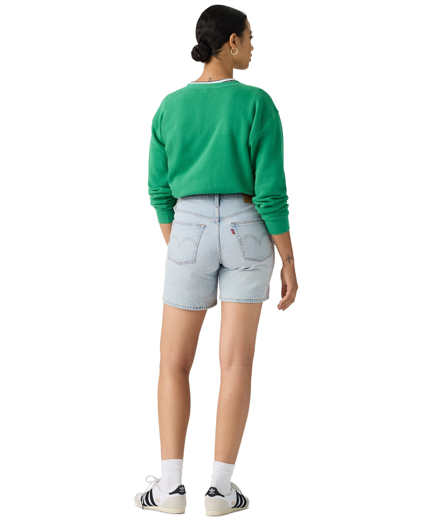 Levi's Women's 501® Mid-Thigh High-Rise Straight-Fit Denim Shorts - Chameleon Copy