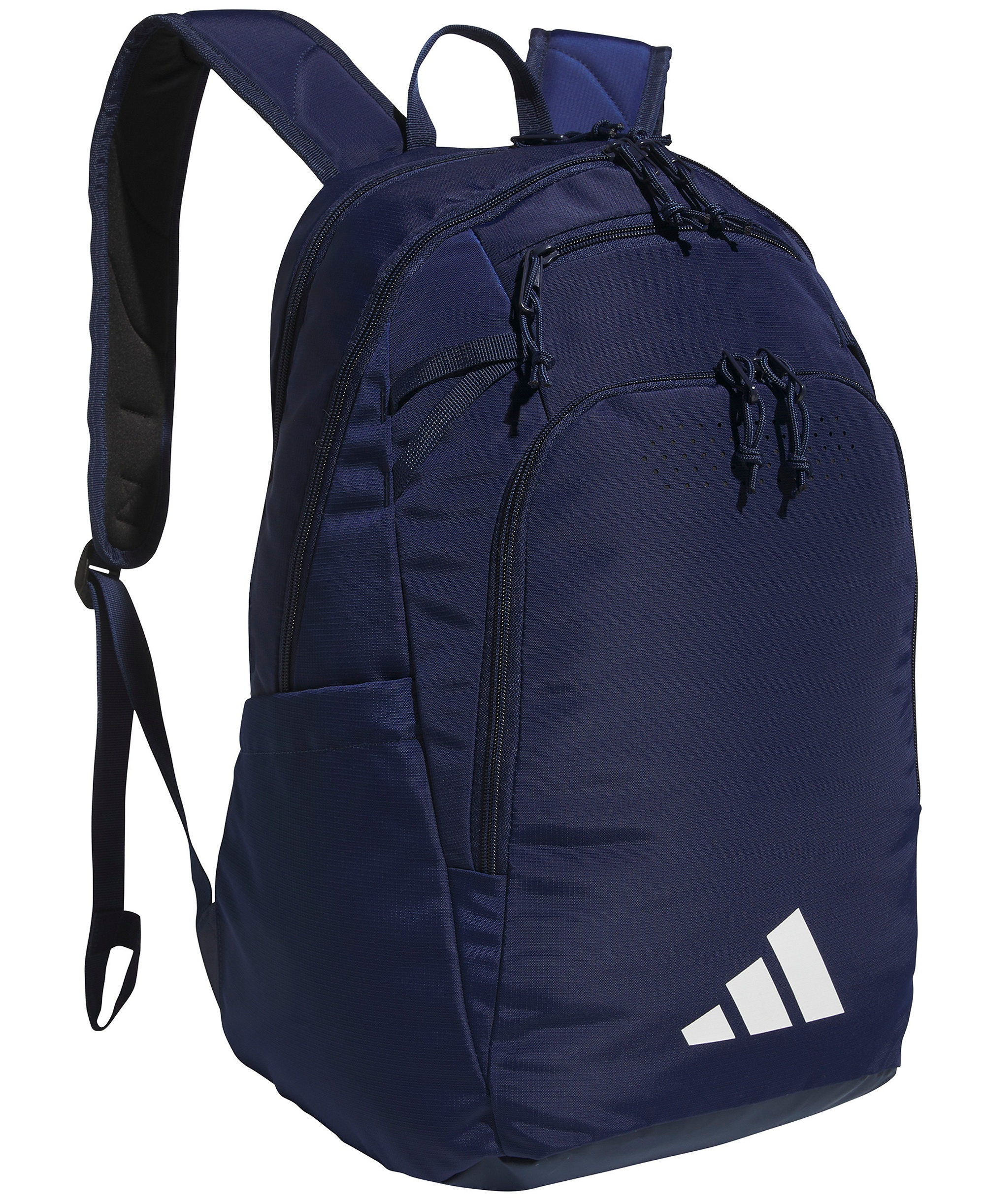adidas Men's Multiple Zippered Pockets Backpack Messenger - Team Navy Blue
