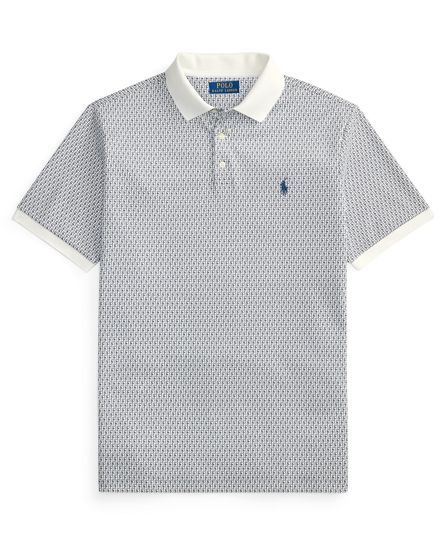Polo Ralph Lauren Men's Short-Sleeve Classic-Fit Polo Shirt - Mini Mallets/White