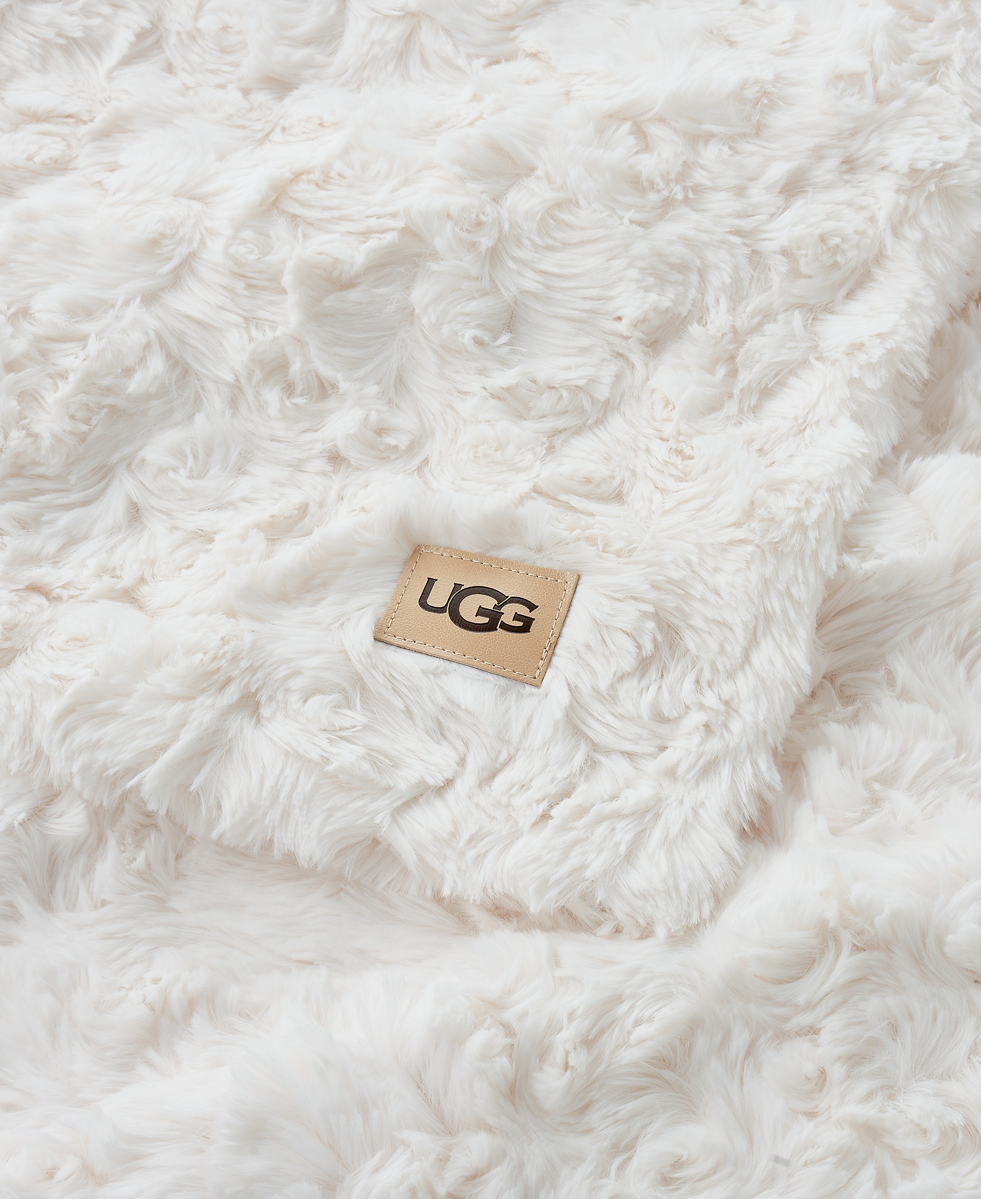 UGG® Adalee Faux Fur Throw, 50" x 70" - Natural