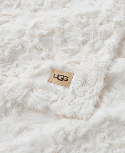 UGG® Adalee Faux Fur Throw, 50" x 70" - Natural