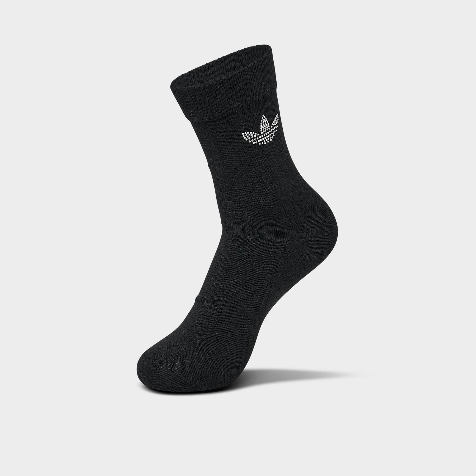 adidas Originals Unisex Rhinestone High Quarter Socks (2-Pack) - Black/White - view 5
