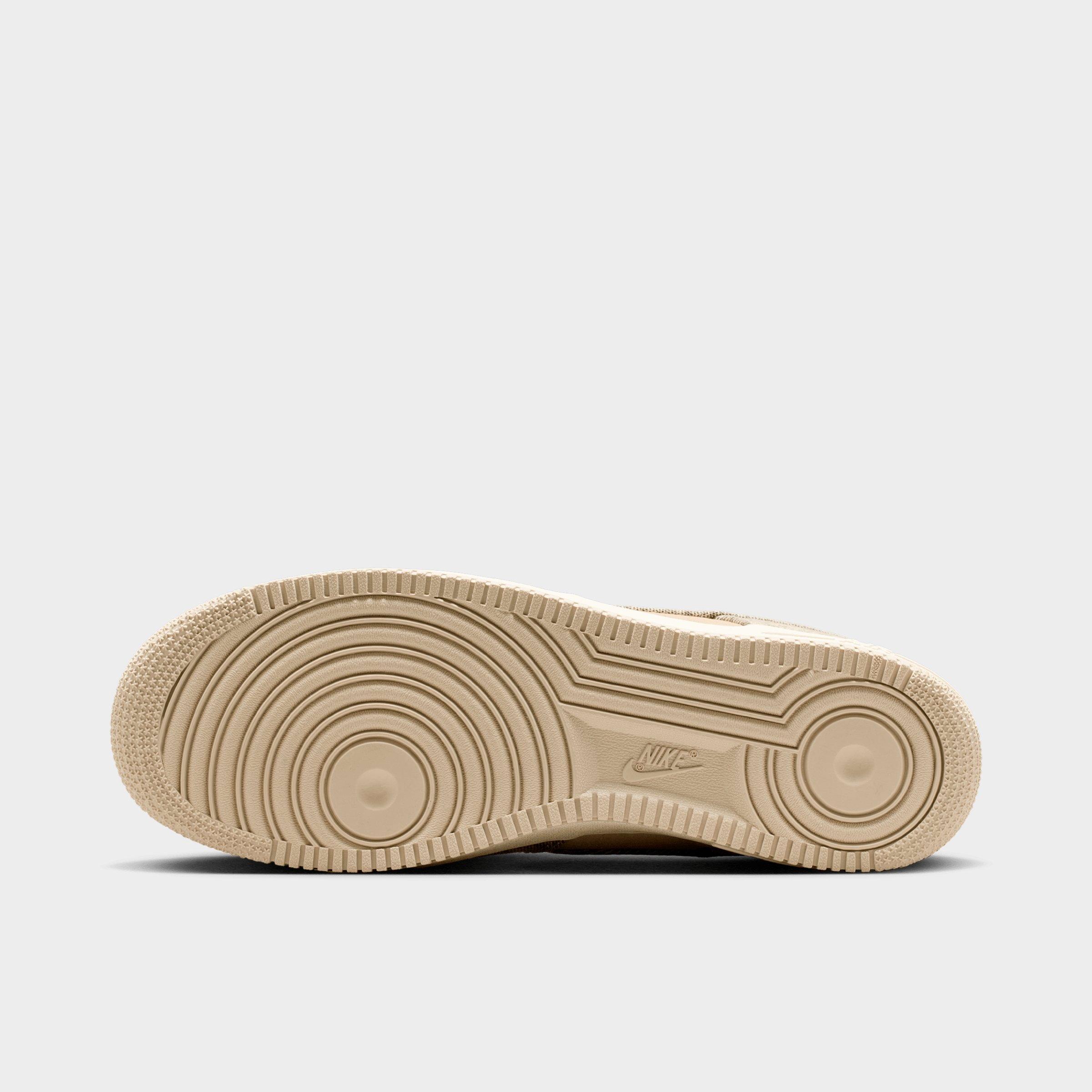 Men's Nithtke Air Force 1 '07 LV8 Casual Shoes - Part 1 - Desert Khaki/Light Khaki/Metallic Silver/Desert Khaki - Bottom view