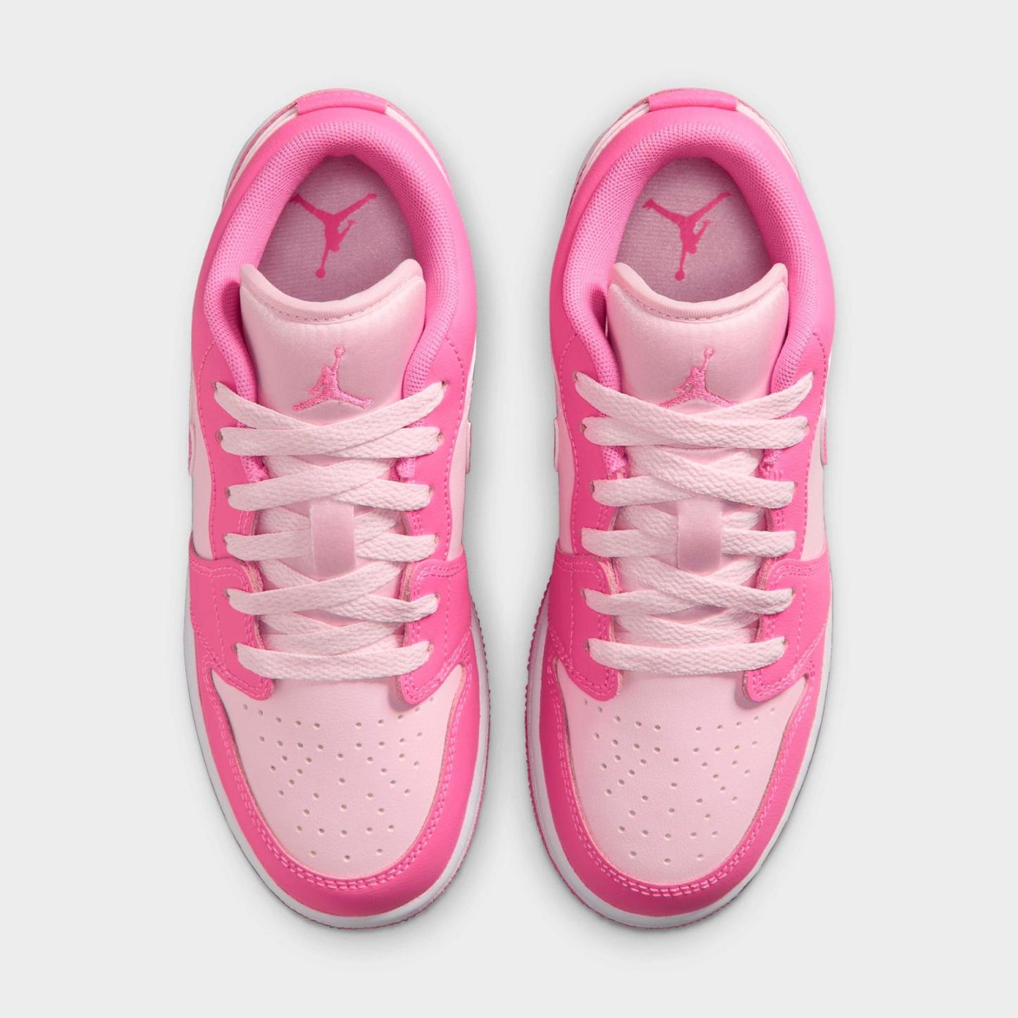 Big Kids' Air Jordan Retro 1 Low Casual Shoes - China Rose/White/Pink Foam - view 5