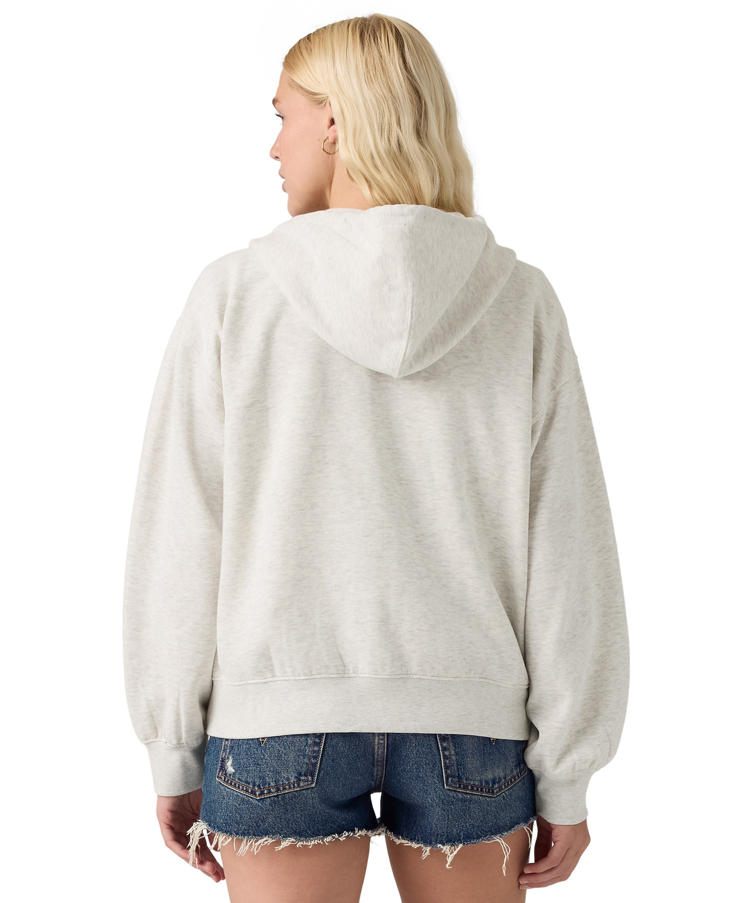 Levi's Women's Graphic Everyday Zip-Up Hoodie - Frosty Grey Heather Bc02