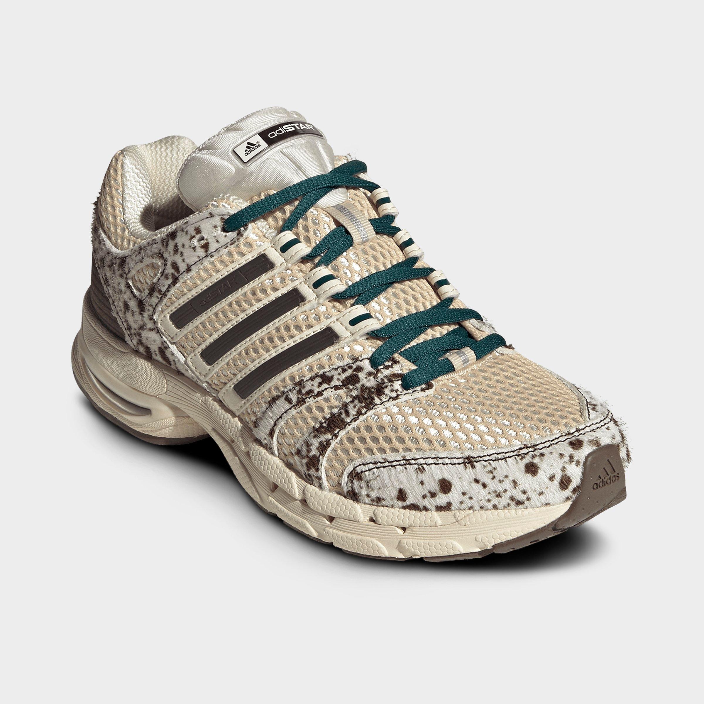 Women's adidas Adistar Control 5 Pony Print Casual Shoes - Part 1 - Off White/Sand Strata/Dark Brown - Both shoes facing left