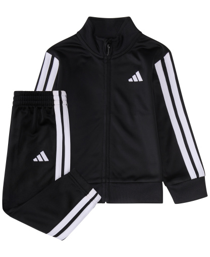 adidas Baby Boys 2-Piece Long Sleeve Track Jacket and Pants Set - Black