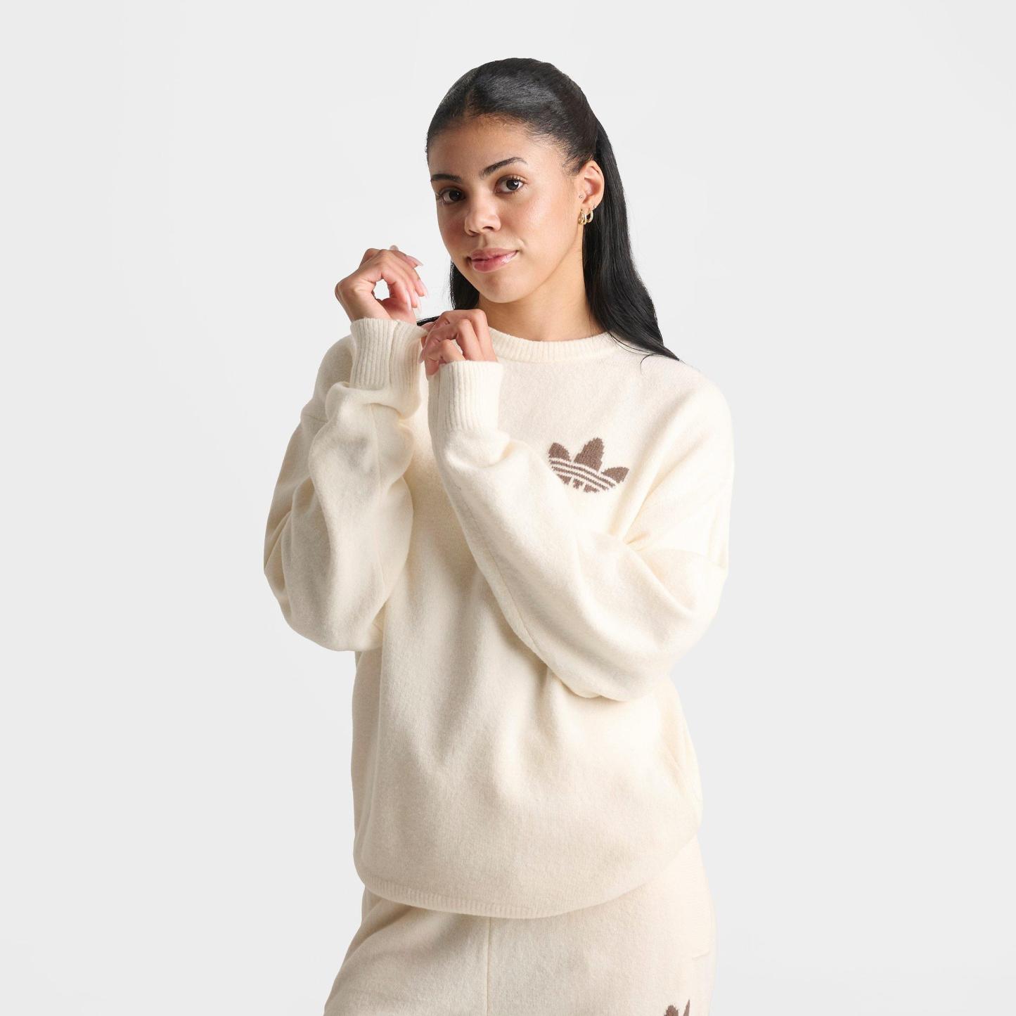 Women's adidas Originals Athletic Dept. Knitted Sweater - Wonder White