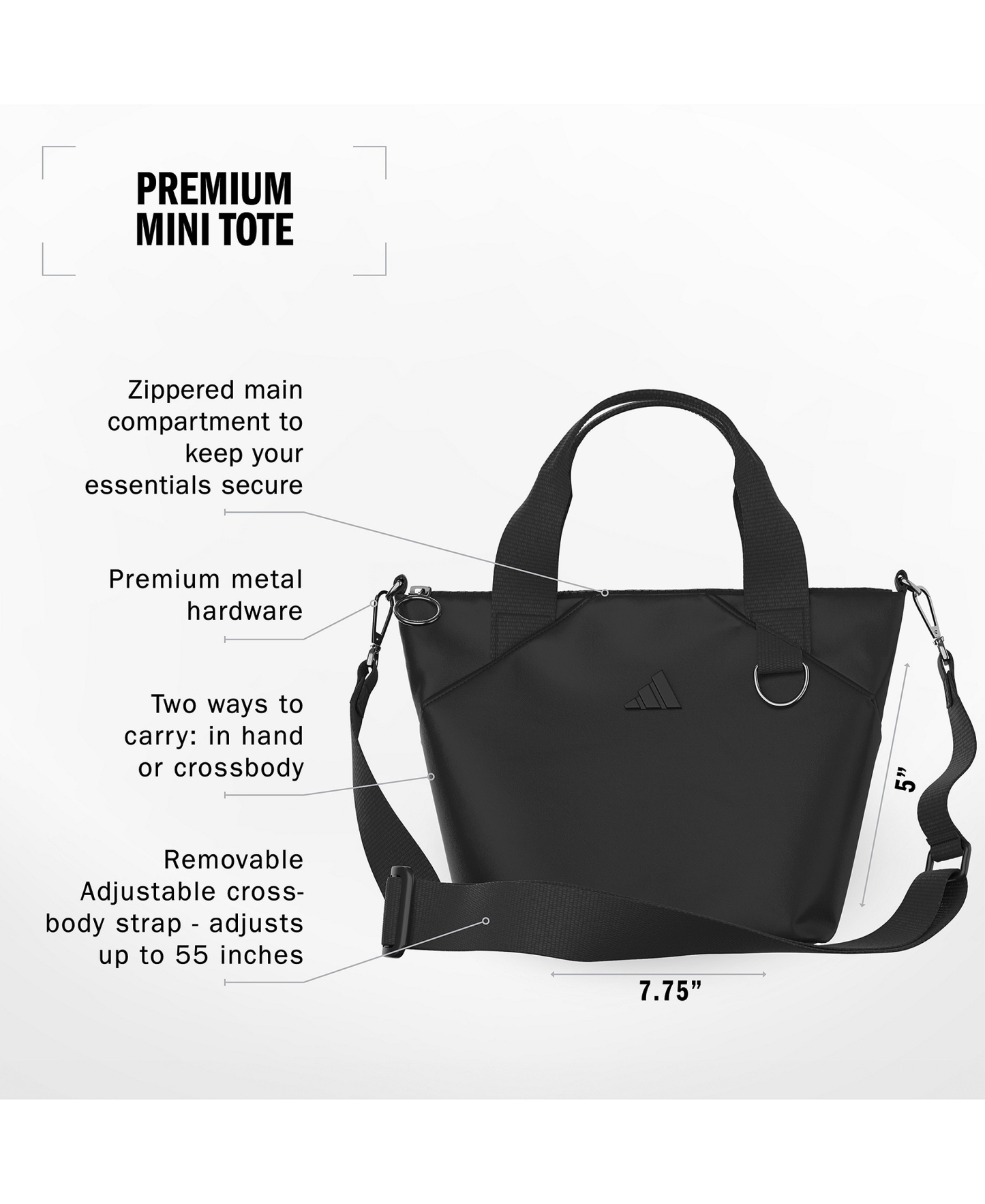 adidas Premium Mini Tote Bag - Black