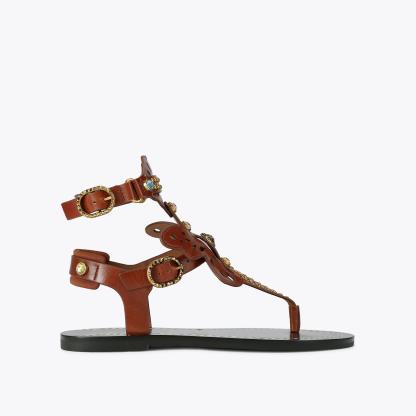 Kurt Geiger London Boho Butterfly Gladiator - Brown