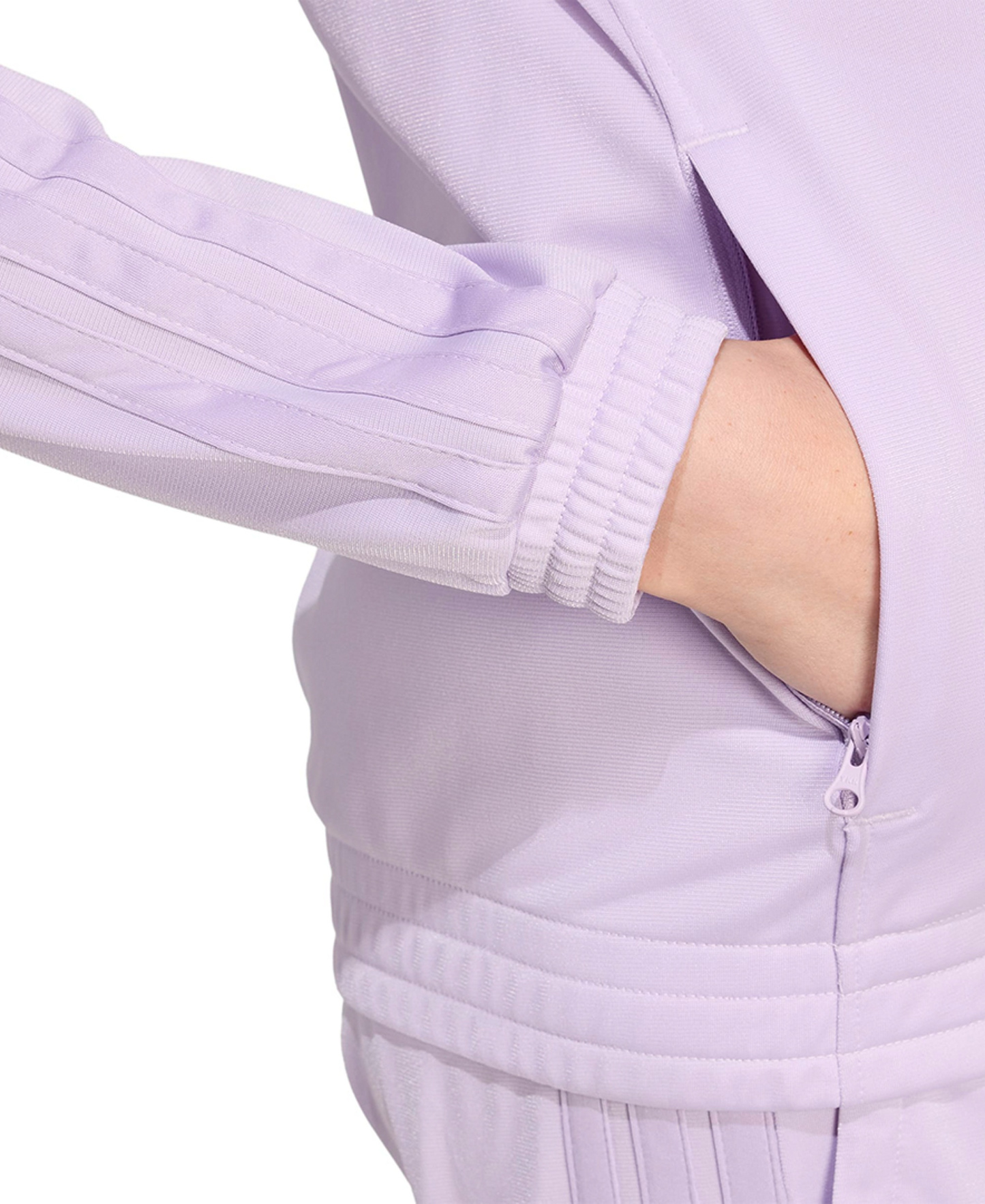 adidas Women's Tricot 3-Stripes Track Jacket - Powder Plum