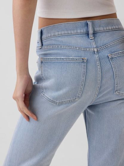 High Rise ’90s Slim Straight Crop Jeans - Light indigo