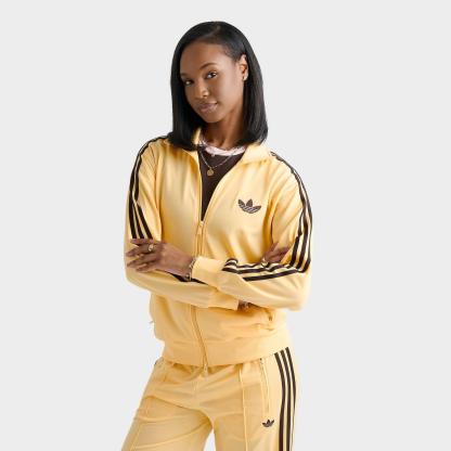 Women's adidas Originals adicolor 3-Stripes Firebird Loose Track Top - Orange Tint - view 1