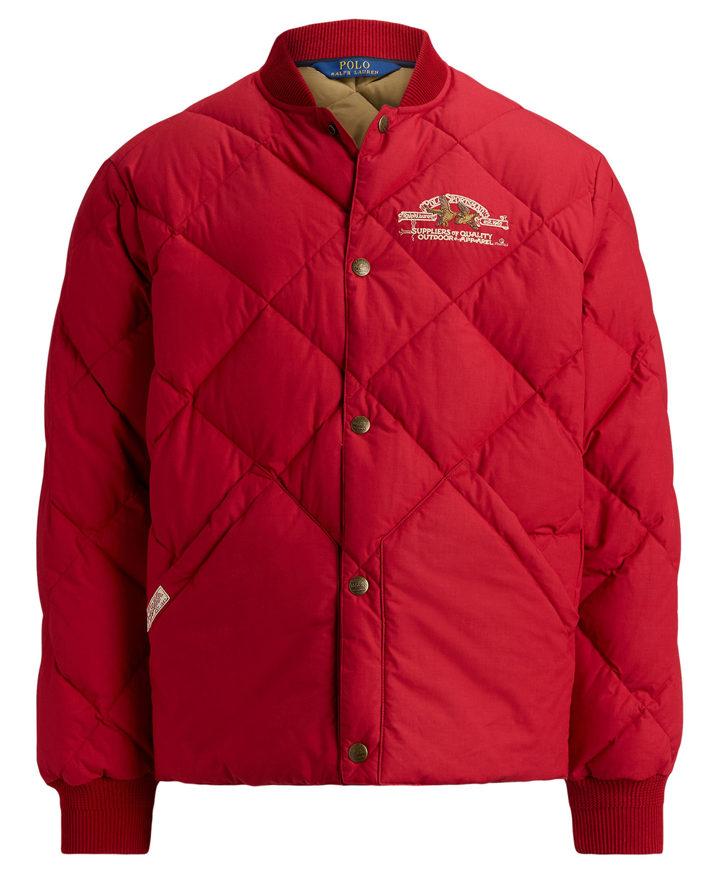 Polo Ralph Lauren Men's Quilted Polo Sportsman Jacket - Sweet Tomato