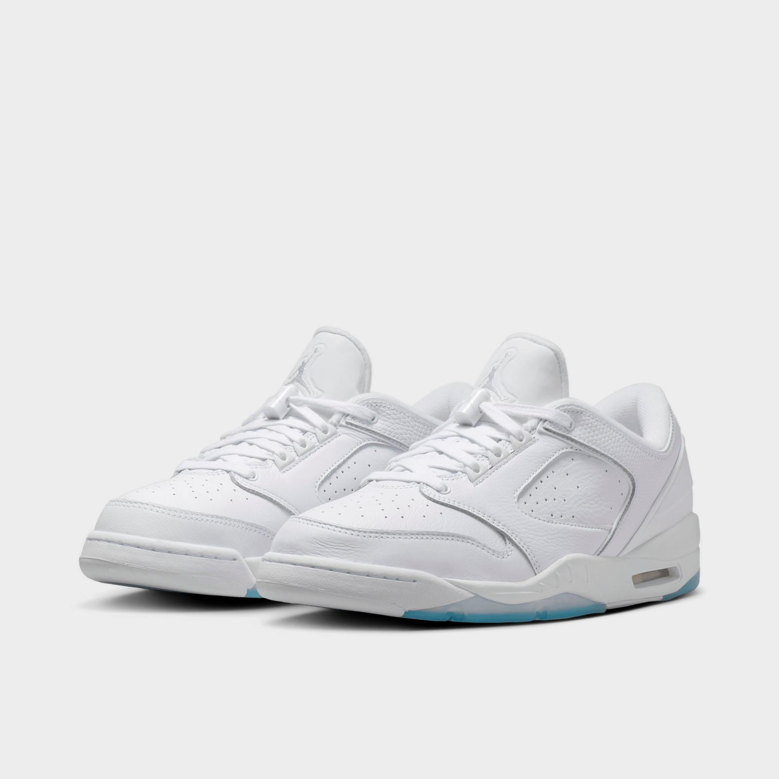Men's Jordan Sixty Plus Low Casual Shoes - White/Black/Pure Platinum - Left shoe facing left. Outside of the shoe. - view 2
