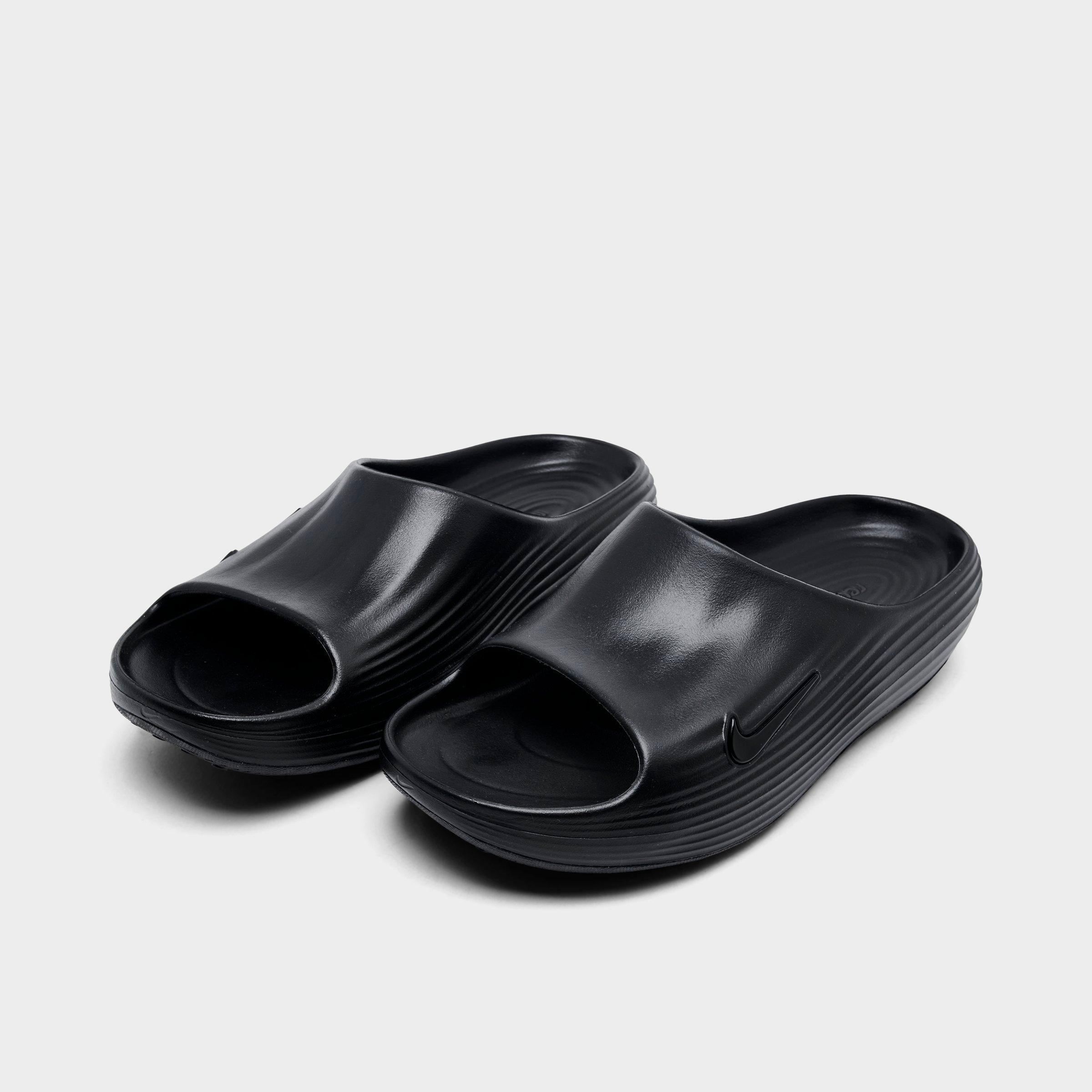 Men's Nithtke ReactX Rejuven8 Slide Sandals - Black/Black/Black - Both shoes facing left