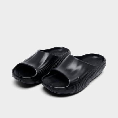 Men's Nithtke ReactX Rejuven8 Slide Sandals - Black/Black/Black - Both shoes facing left