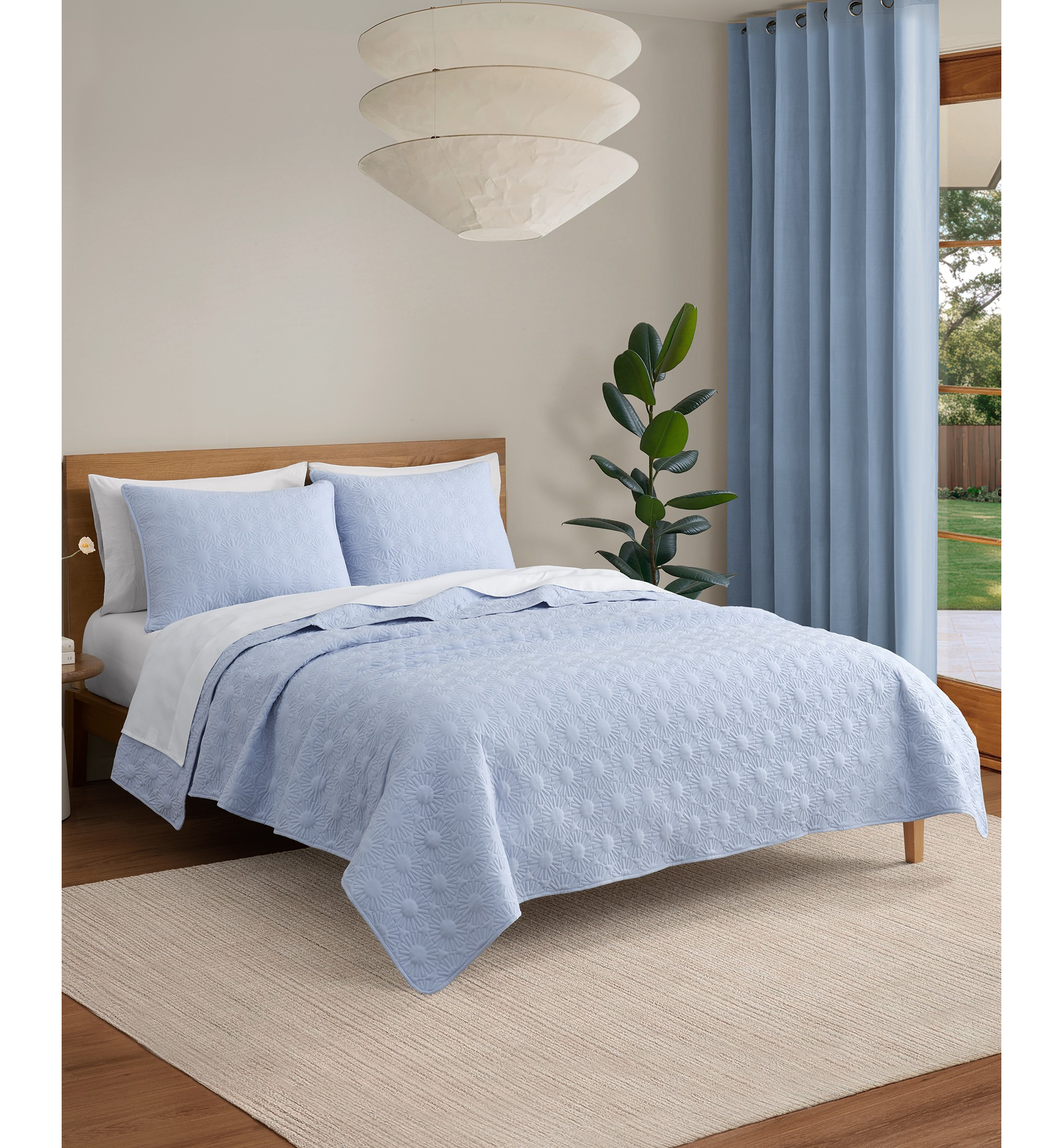 UGG® Devon Sun Logo Quilt Set - Misty Wisteria