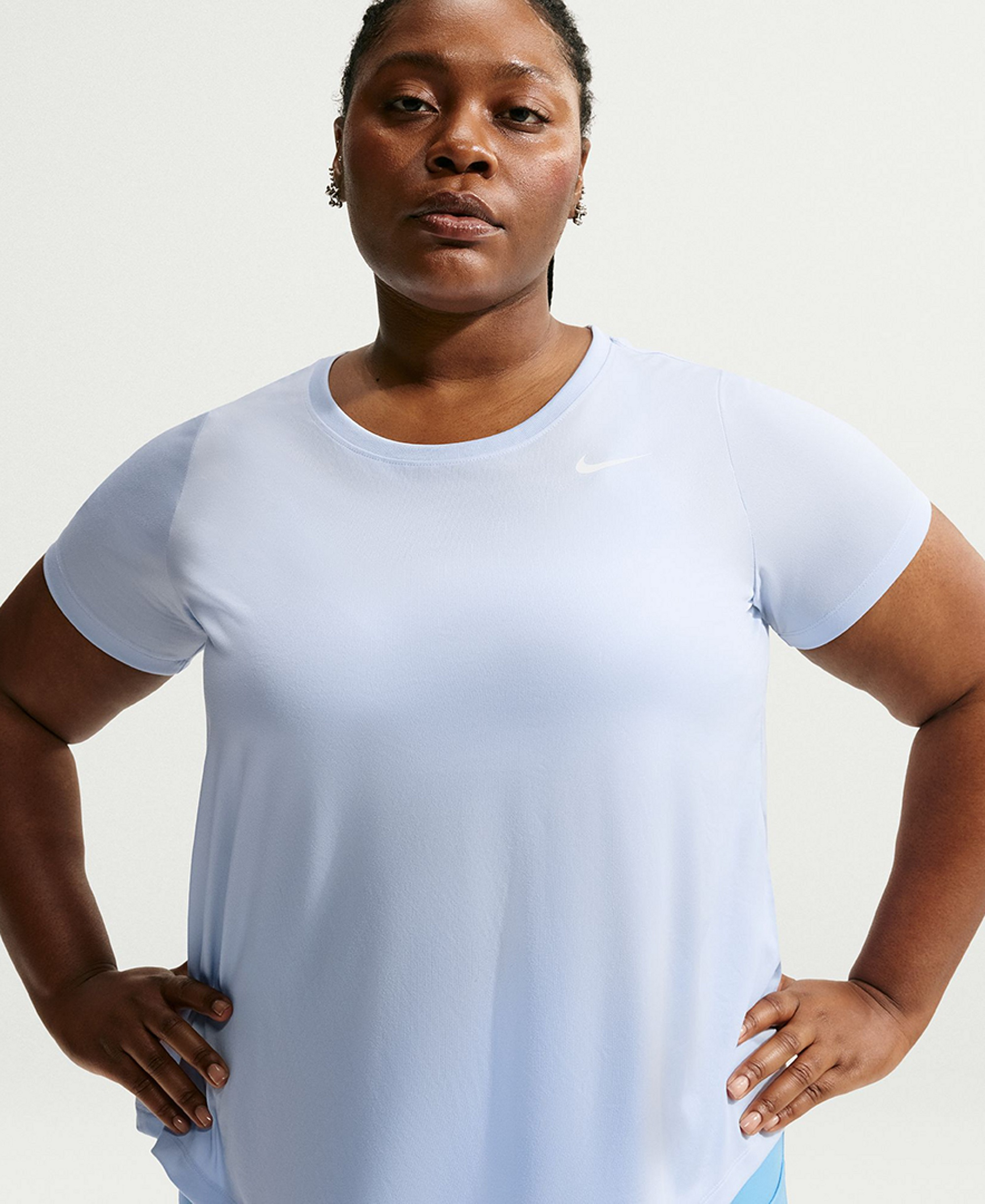 Nike Women's Dri-FIT T-Shirt - Hydrogen Blue/white