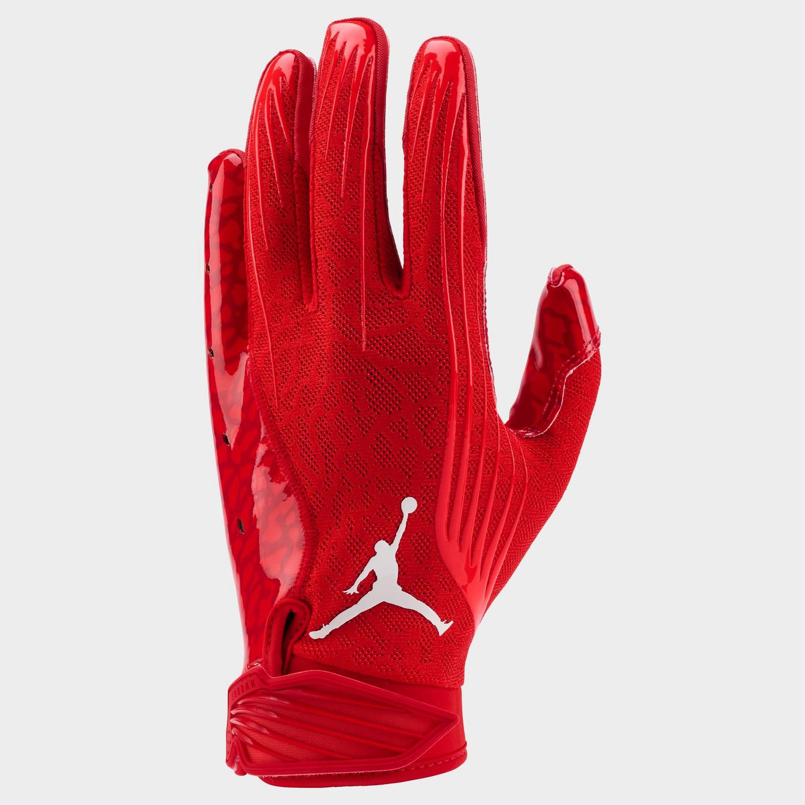 Jordan Fly Lock Football Gloves - University Red/University Red/White - view 3