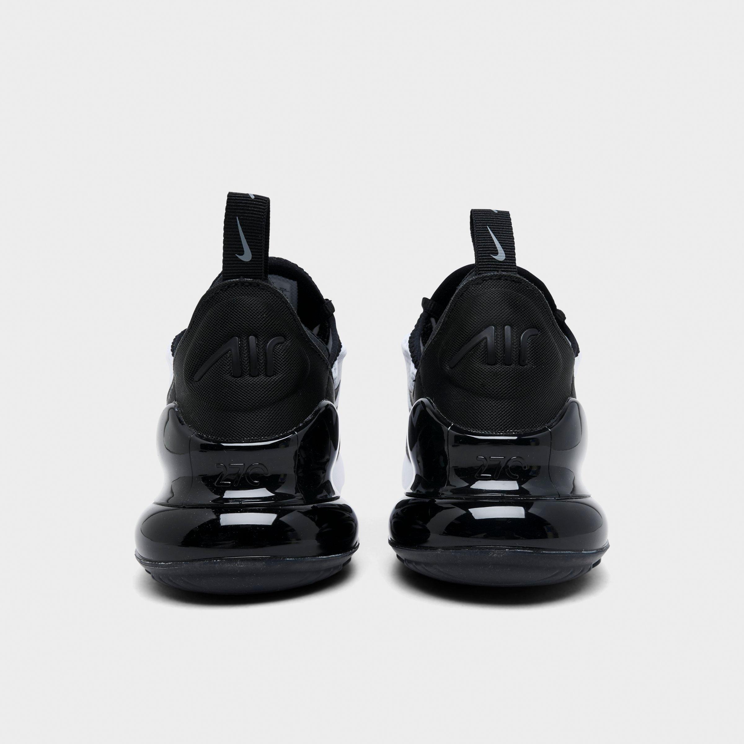 Big Kids' Nithtke Air Max 270 Casual Shoes - Black/White/Cool Grey/Black - Back view