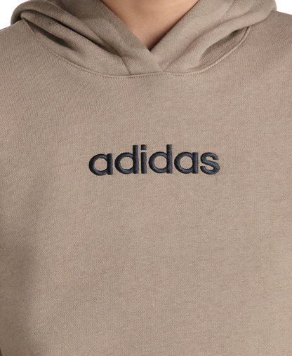 adidas Boys' 8-20 Long-Sleeve Essential Linear Hooded Sweatshirt - Khaki Six
