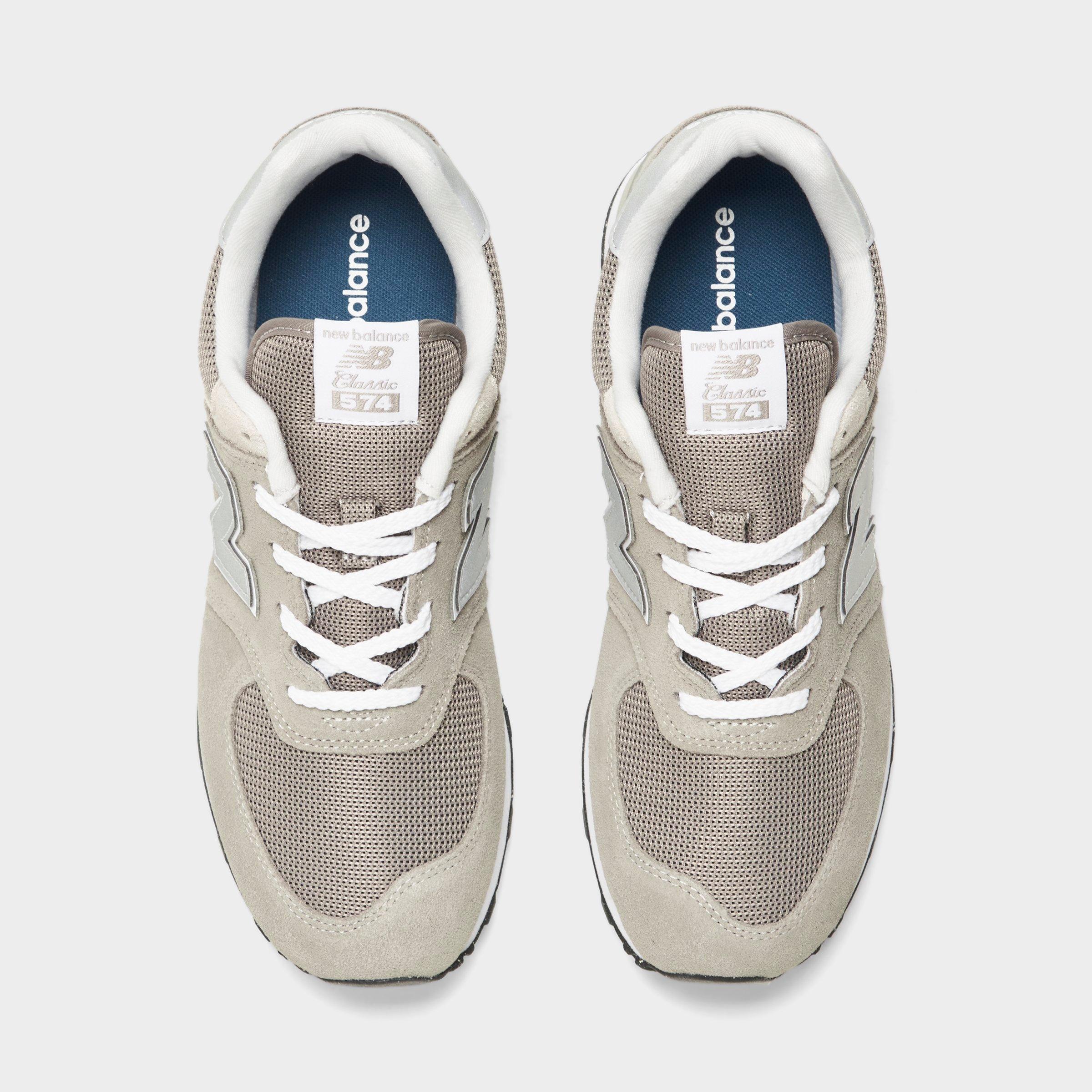 Big Kids' New Balance 574 Casual Shoes - Grey/White - view 5
