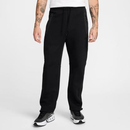 Men's Nike Tech Fleece Open-Hem Pants - Black/Black