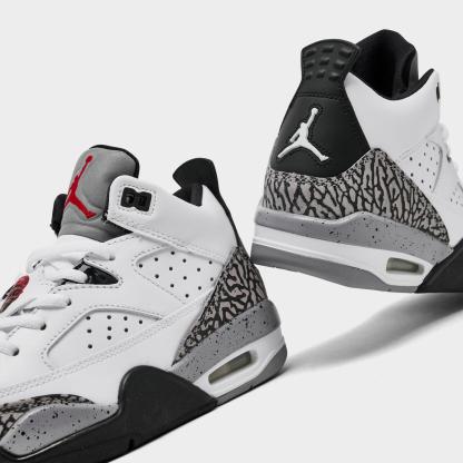 Big Kids' Air Jordan Son of Mars Low Casual Shoes - White/Varsity Red/Light Smoke Grey/True Blue - view 3