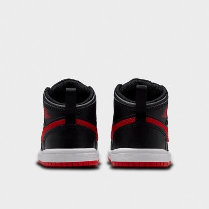 Kids' Toddler Air Jordan Retro 1 Mid Casual Shoes - Black/White/University Red - view 4