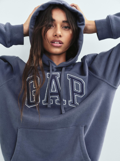 Adult VintageSoft Arch Logo Hoodie - Storm blue