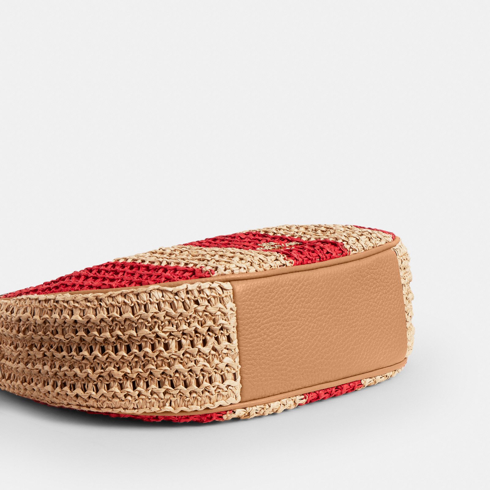 Emily Shoulder Bag With Charm - Gold/Red/Tan - view 7