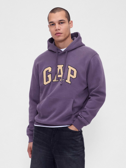 Adult VintageSoft Arch Logo Hoodie - DARK VIOLET
